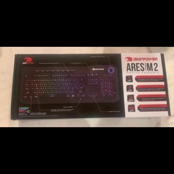 NIB iBuyPower Ares M2 Gaming Keyboard and mouse - Picture 1 of 3